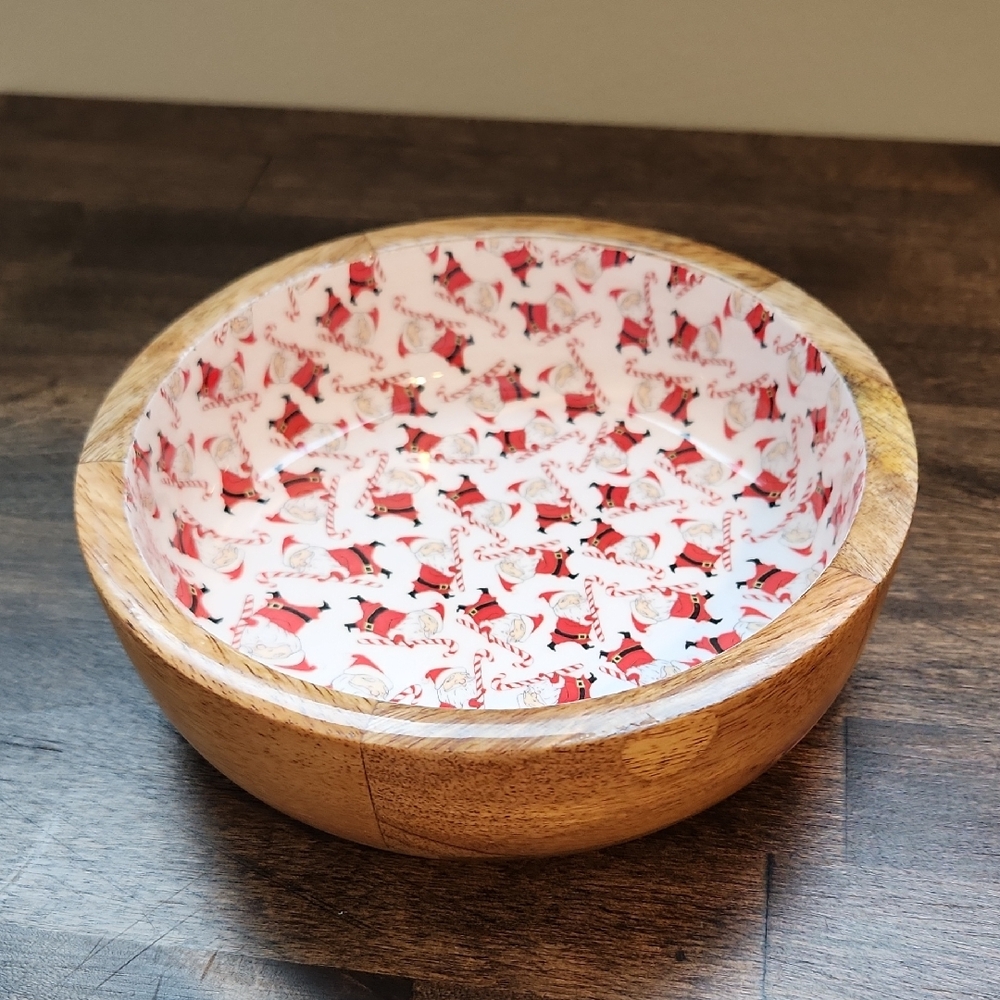 Wood Santa bowl Patty Rybolt for one hundred 80 degrees
